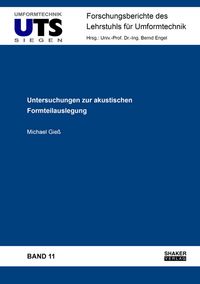 Buch Cover Untersuchungen zur akustischen Formteilauslegung