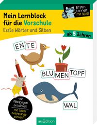 Buch Cover Mein Lernblock für die Vorschule – Erste Wörter und Silben