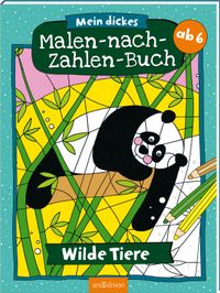 Buch Cover Mein dickes Malen-nach-Zahlen-Buch – Wilde Tiere