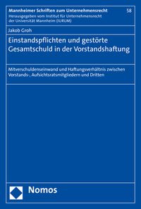 Buch Cover Einstandspflichten und gestörte Gesamtschuld in der Vorstandshaftung