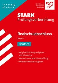 Buch Cover STARK Deutsch - Realschulabschluss 2027 Bayern - Prüfungsvorbereitung