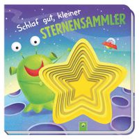 Buch Cover Schlaf gut, kleiner Sternensammler. Pappebuch mit Gucklochstanzung