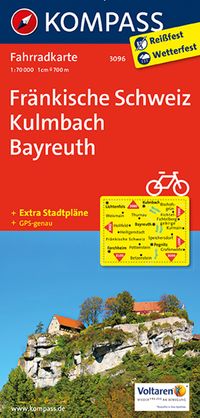 Buch Cover KOMPASS Fahrradkarte 3096 Fränkische Schweiz, Kulmbach, Bayreuth 1:70.000