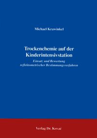 Buch Cover Trockenchemie auf der Kinderintensivstation