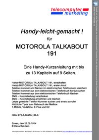 Buch Cover Motorola Talkabout 191-leicht-gemacht