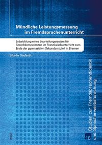 Buch Cover Mündliche Leistungsmessung im Fremdsprachenunterricht