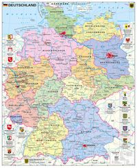 Buch Cover Deutschland politisch mit Wappen