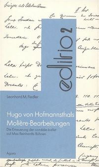 Buch Cover Hofmannsthals Molière-Bearbeitung. Die Erneuerung der comedie-ballet...