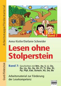 Buch Cover Lesen ohne Stolperstein / Band 7 - Geschichten mit Mm, Aa, Ii, Ll, Oo, Ee, Uu, Nn, Ss, Hh, Ff, Tt, Ww, Rr, Pp, Pfpf, Eiei, Schsch, Kk, Dd, Bb