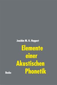 Buch Cover Elemente einer akustischen Phonetik