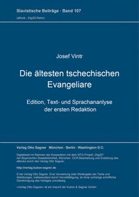 Buch Cover Die ältesten tschechischen Evangeliare