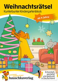 Buch Cover Weihnachtsrätsel – Kunterbunter Kindergartenblock ab 4 Jahre