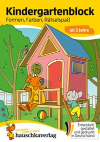 Buch Cover Kindergartenblock ab 3 Jahre – Formen, Farben, Rätselspaß