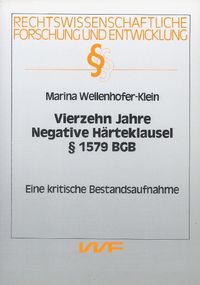 Buch Cover Vierzehn Jahre Negative Härteklausel § 1579 BGB