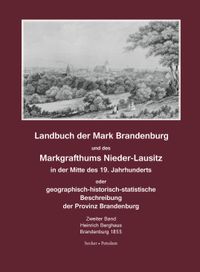 Buch Cover Landbuch der Mark Brandenburg un des Markgrafthums Nieder-Lausitz in der Mitte des 19. Jahrhunderts, Zweiter Band