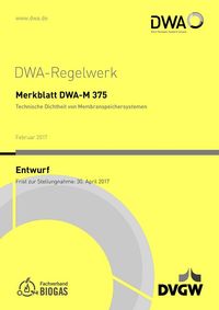 Buch Cover Merkblatt DWA-M 375 Technische Dichtheit von Membranspeichersystemen (Entwurf)