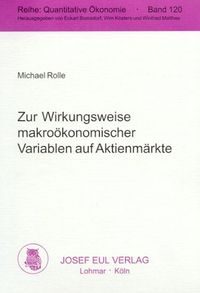 Buch Cover Zur Wirkungsweise makroökonomischer Variablen auf Aktienmärkte