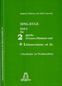Buch Cover SING-EULE Heft 6 Chorlieder zu Weihnachten