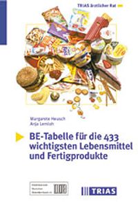 Buch Cover BE-Tabelle für die 433 wichtigsten Lebensmittel und Fertigprodukte