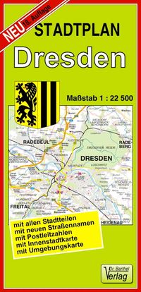 Buch Cover Stadtplan Dresden