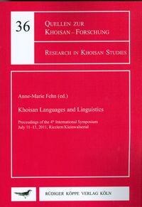 Buch Cover Khoisan Languages and Linguistics