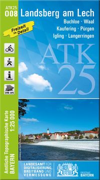 Buch Cover ATK25-O08 Landsberg am Lech (Amtliche Topographische Karte 1:25000)