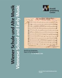 Buch Cover Wiener Schule und Alte Musik | Viennese School and Early Music