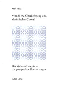 Buch Cover Mündliche Überlieferung und altrömischer Choral