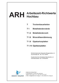 Buch Cover Arbeitszeit-Richtwerte Hochbau / ARH-Tabelle Trockenbau