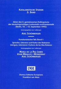 Buch Cover Akten des 2. gemeinsamen Kolloquiums der deutschsprachigen Lusitanistik und Katalanistik (Berlin, 10.-12. September 1992)