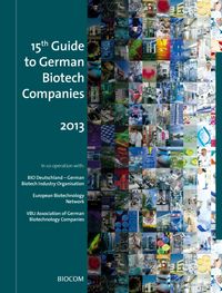 Buch Cover 15th Guide to German Biotech Companies 2013