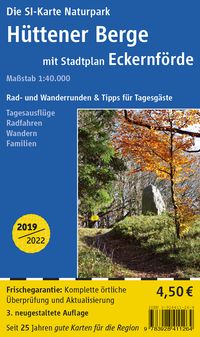 Buch Cover Naturpark Hüttener Berge mit Stadtplan Eckernförde