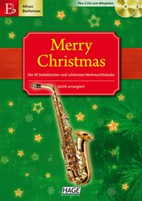 Buch Cover Merry Christmas für Altsax, Baritonsax oder Es-Klarinette