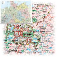 Buch Cover BACHER Postleitzahlen- und Verwaltungskarte Norddeutschland 1:450 000, Sonderausgabe als großformatiger Digitaldruck, Papierkarte gerollt
