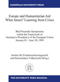 Buch Cover Europe and Humanitarian Aid - What future? Learning from Crisis