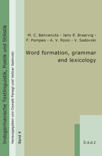 Buch Cover Word formation, grammar and lexicology in comparative-historical and multilingual-contrastive perspectives