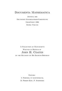 Buch Cover A Collection of Manuscripts Written in Honour of John H. Coates on the Occasion of His Sixtieth Birthday