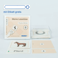 Buch Cover Meine Lesedose 6 - Pferde-Wörter - Jetzt neu mit Etikett zum Beschriften