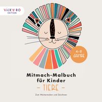 Buch Cover Mitmach-Malbuch für Kinder - TIERE