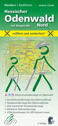 Buch Cover Wandern, Hessischer Odenwald Nord mit Bergstraße