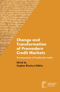 Buch Cover Change and Transformation of Premodern Credit Markets
