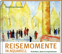 Buch Cover Reisemomente in Aquarell