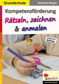 Buch Cover Kompetenzförderung Rätseln, zeichnen und anmalen