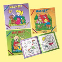 Buch Cover Malhefte Beschäftigung 3 Stück