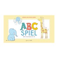 Buch Cover ABC-Spiel mit Tieren und Tiernamen, bestehend aus 52 Karten. Alphabet Memo-Spiel mit Tieren 52-teilig. Gedächtnis Lernspiel für Kinder zum ABC und Tiere lernen. Kinder Legekartenspiel zur Bildpaar Suche