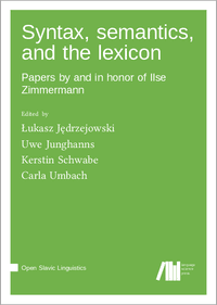 Buch Cover Syntax, semantics, and the lexicon
