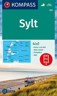 Buch Cover KOMPASS Wanderkarte Sylt