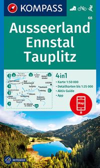Buch Cover KOMPASS Wanderkarte 68 Ausseerland, Ennstal, Tauplitz 1:50.000