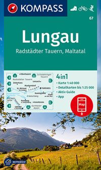 Buch Cover KOMPASS Wanderkarte 67 Lungau, Radstädter Tauern, Maltatal 1:40.000