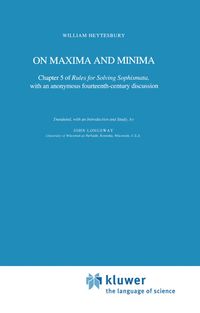 Buch Cover On Maxima and Minima